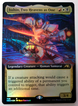 MTG Kamigawa Neon Dynasty - Isshin, Two Heavens as One - FOIL Extended - 488 NM - Image 1