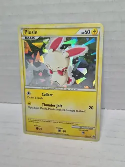 Plusle HGSS16 Black Star Promo Pokemon Card TCG Cracked Ice Holo Rare - Image 3