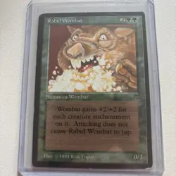 MTG Magic the Gathering Card Rabid Wombat Legends - Image 1