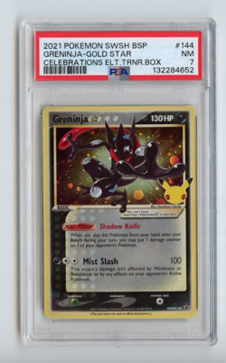 Greninja Gold Star SWSH144 Sword & Shield Promo Card Holo PSA 7 Just Graded - Image 1