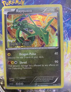 Pokemon Rayquaza Dragon Vault 11/20 Holo Rare Basic Card English 2012 - Image 1
