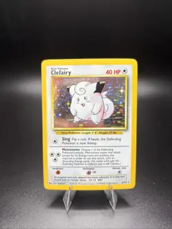 Pokemon TCG Clefairy Base Set Holo Rare Card 5/102 - Image 1