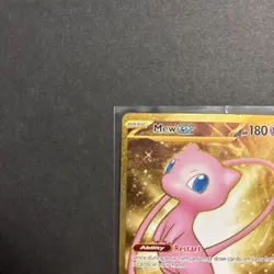 Pokemon Mew EX Gold TCG 205/165 SV 151 Scarlet & Violet Hyper Rare Holo Card - Image 3