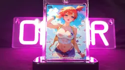Doujin Dojo Rare Misty Spicy Waifu Pokemon Trading Card Holo Custom - Image 1