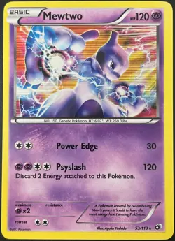 Mewtwo 53/113 Legendary Treasures 2013 Pokemon Card TCG VLP - Image 1