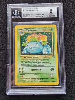 POKEMON VENUSAUR BASE SET 2 Holo Rare WOTC 18/130 BGS 8 NEAR MINT-MT - Image 1