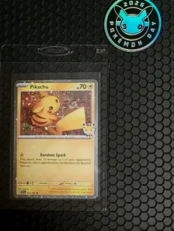 3X SWIRL Pikachu 051/162 Stamped 2026 Pokemon Day Promo. FREE Swirled Kirlia - Image 1