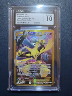 2016 Pokemon Alakazam EX - Fates Collide 125/124 -SECRET RARE HOLO - CGC 10 - Image 1