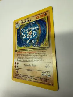 Machamp 1st Edition 8/102 Holo Unlimited Base Set Pokemon MP - Image 2