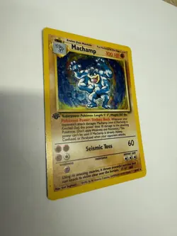 Machamp 1st Edition 8/102 Holo Unlimited Base Set Pokemon MP - Image 3