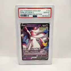 Pokemon Celebrations Dark Sylveon V PSA 10 Gem Mint SWSH Promo #134 - Image 1