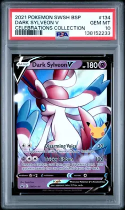 Pokemon Celebrations Dark Sylveon V PSA 10 Gem Mint SWSH Promo #134 - Image 3
