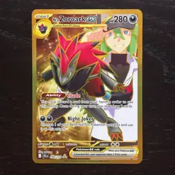 N's Zoroark ex 189/159 Pokemon Journey Together SV09 Hyper Rare Gold NM - Image 1