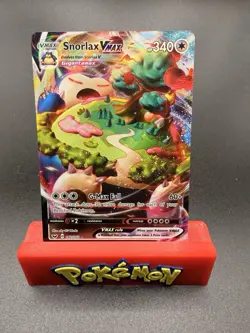Pokemon TCG Snorlax VMAX Sword & Shield Base Set 142/202 NM - Image 1