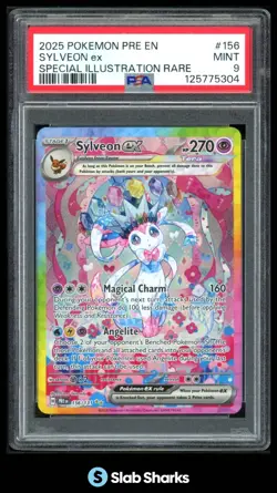 2025 POKEMON PRE EN #156/131 SYLVEON EX SPECIAL ILLUSTRATION RARE PSA 9 - Image 1
