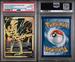 2020 POKEMON SWSH BLACK STAR PROMO ULTRA PREM COLL #076 FULL ART/ZACIAN V PSA 10 - Image 3