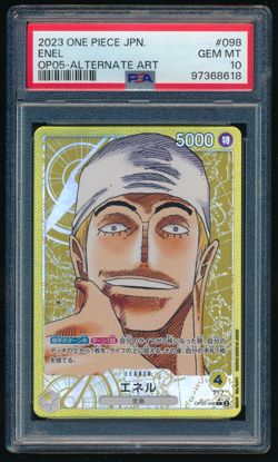 ENEL PSA 10 OP05-098 Alternate Art Holo One Piece Japanese Graded card - Image 1
