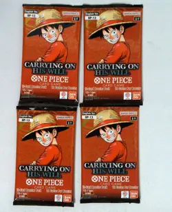 4x Carrying On His Will Booster Pack One Piece Card Game OP-13 English OP13 - Image 1