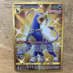 Pokemon TCG Houndoom 179/163 Secret Rare Battle Styles Gold Chase Card - Image 1