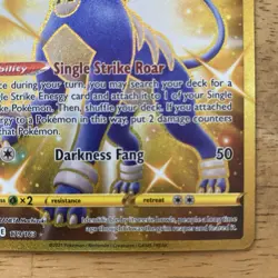 Pokemon TCG Houndoom 179/163 Secret Rare Battle Styles Gold Chase Card - Image 5