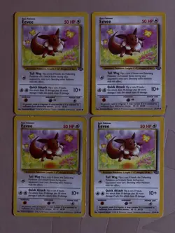 Vintage Pokemon Lot - 7 English Cards - Pikachu, Eevee, & Flareon - WotC - Image 4