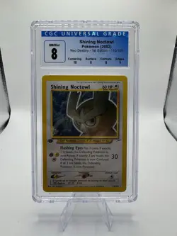 CGC 8 Shining Noctowl 2002 Neo Destiny 1st Edition 110/105 Holo Pokemon Card - Image 1