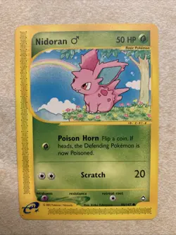 Pokemon Card - Nidoran M Aquapolis 96/147 Non Holo - Image 1