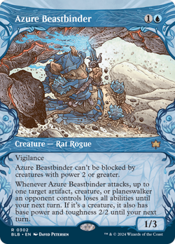 x1 Azure Beastbinder BLB Bloomburrow MTG 302 SHOWCASE RARE M/NM 1x - Image 1