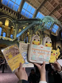 Pokemon X Natural History Museum Plush, Jumbo Pikachu Card & Ecology Booklet - Image 1