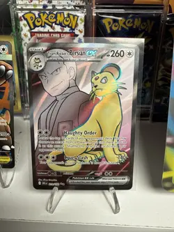 Pokemon TCG Team Rockets Persian EX Full Art 219/182 Destined Rivals Ultra Rare - Image 1