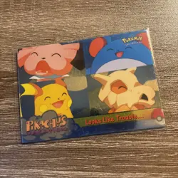 1999 Topps Pokemon First Movie Looks Like Trouble Silver Foil #44 Black Logo - Image 1