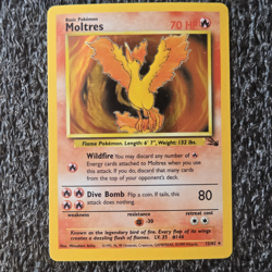 Moltres #12/62 Holo Fossil 1999 Vintage Pokemon - Image 1