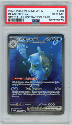 2023 POKEMON MEW EN-151 SPECIAL ILLUSTRATION RARE #200 BLASTOISE EX PSA 10 - Image 1