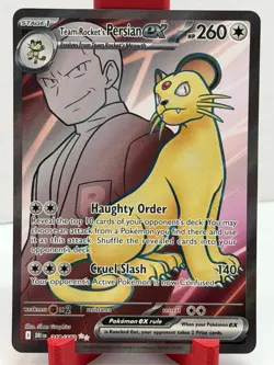 Pokemon TCG Team Rockets Persian EX Full Art 219/182 Destined Rivals Ultra Rare - Image 1