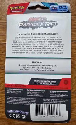5 Swirl Pineco 061 Promo Pokemon TCG Paradox Rift Checklane Blister Booster Pack - Image 5