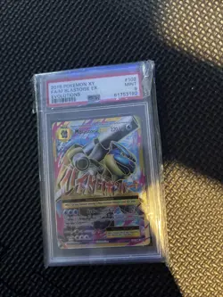 Pokemon TCG M Blastoise EX Full Art Holo Ultra Rare Graded PSA 9 - Image 1