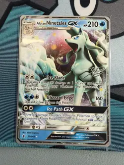 Pokemon Alolan Ninetales 22/145 GX Ultra Rare Holo World Championship Deck - Image 1