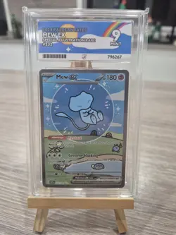 Pokemon 2024 Paldean Fates BUBBLE MEW EX SPECIAL ILLUSTRATION RARE ACE MINT 9 - Image 1