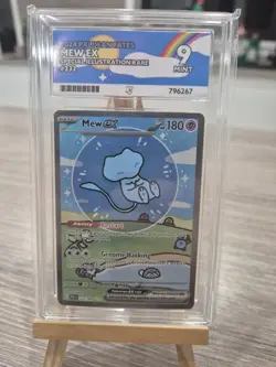Pokemon 2024 Paldean Fates BUBBLE MEW EX SPECIAL ILLUSTRATION RARE ACE MINT 9 - Image 3