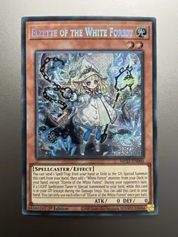Yugioh - Elzette of The White Forest Prismatic Secret Rare MP25-EN080, Near Mint - Image 1