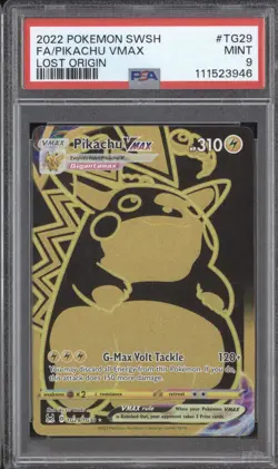 Pikachu VMax 2022 Pokemon Lost Origin TG29/TG30 Full Art PSA 9 - Image 1