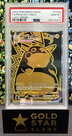 PSA 10 PIKACHU VMAX TG29/TG30 FULL ART LOST ORIGIN POKEMON - Image 1
