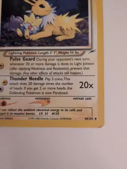 Light Jolteon 48/105 | Neo Destiny | Non Holo Pokemon Card HP - Image 4
