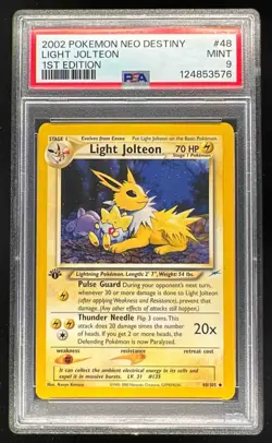 2002 Pokemon Neo Destiny 1st Edition #48/105 Light Jolteon PSA 9 - Image 1