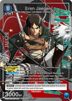 Eren Jaeger Alternate Art Foil - UE10BT/AOT-1-027 NM - Union Arena - Image 1