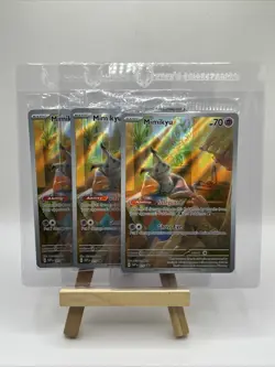 X3 Pokemon TCG Card Mimikyu SVP075 Paldean Fates Black Star Promo - Sealed - Image 1