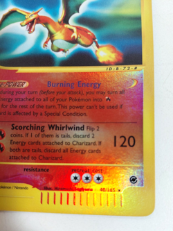 Vtg Pokemon Charizard, Reverse Holographic Expedition Base Set, 40/165 LP/NM - Image 5