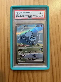 2024 Pokemon Paldean Fates Mew EX 232/091 PSA 10 Gem Mint SIR Bubble Mew - Image 1