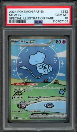 2024 Pokemon Paldean Fates Mew EX 232/091 PSA 10 Gem Mint SIR Bubble Mew - Image 1