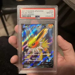 Jolteon V Japanese Eevee Heroes #78 PSA Gem Mint 10 Pokemon Card - Image 1
